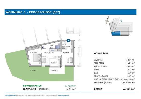 Grundriss - Wohnung 3 [B37]