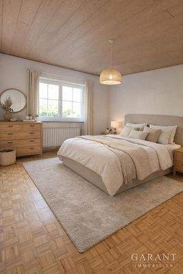 Harmonisches Schlafzimmer mit natürlichem Licht