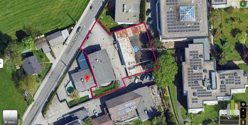 Google Maps-Grundstück markiert