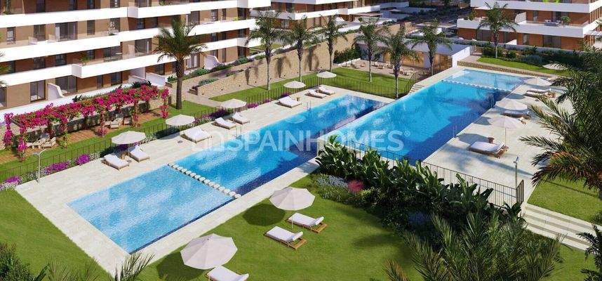 Stylish Flats in a Complex near the Beach in Alicante Villajoyosa