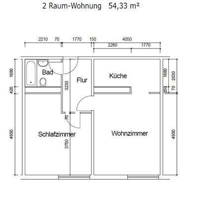 Grundriss der Wohnung