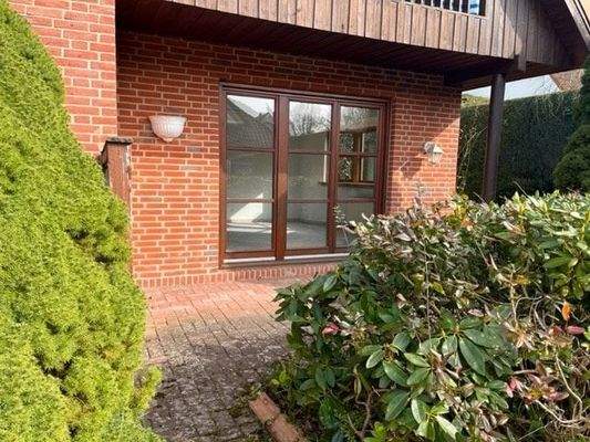 geschützte Terrasse im Erdgeschoss