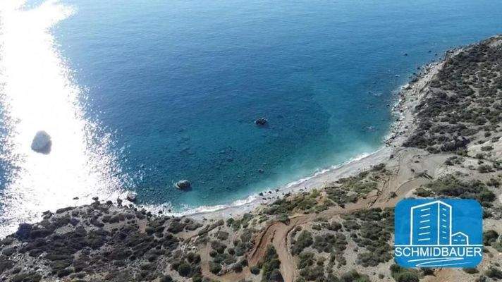 Kreta, Agios Georgios: Fantastisches Grundstück mit Baugenehmigung für ein Haus mit Gästehaus und Swimmingpool