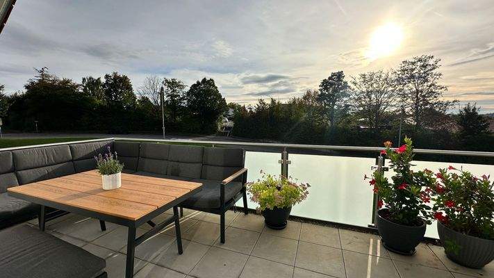 Balkon in Abendstimmung 