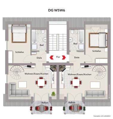 Grundriss Wohnung 5 u. 6