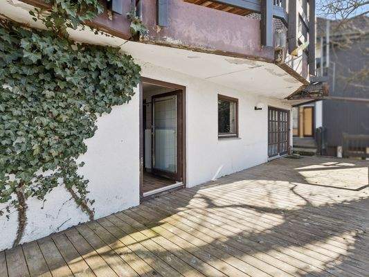 Zugang Sauna und Fahrradraum