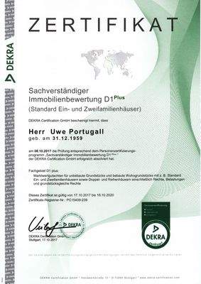DEKRA Zertifikat