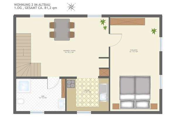 GRUNDRISS WOHNUNG 2 OG!