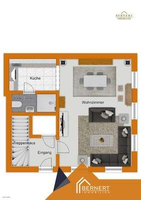 Grundriss EG visualisiert