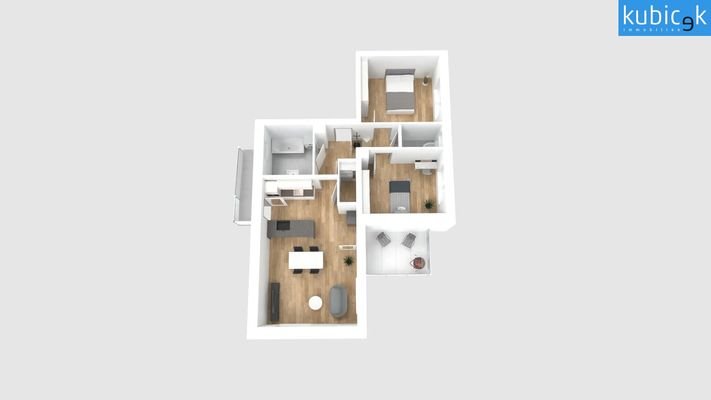 Plan 3D Wohnung