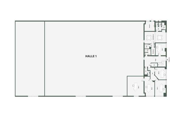 Halle 1 und Büro EG