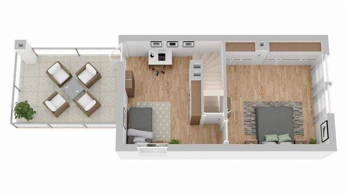 Grundriss Obergeschoss (nicht maßstabsgetreu)