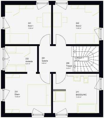Grundriss Obergeschoss