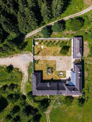 Hirschenstein aus der Vogelperspektive