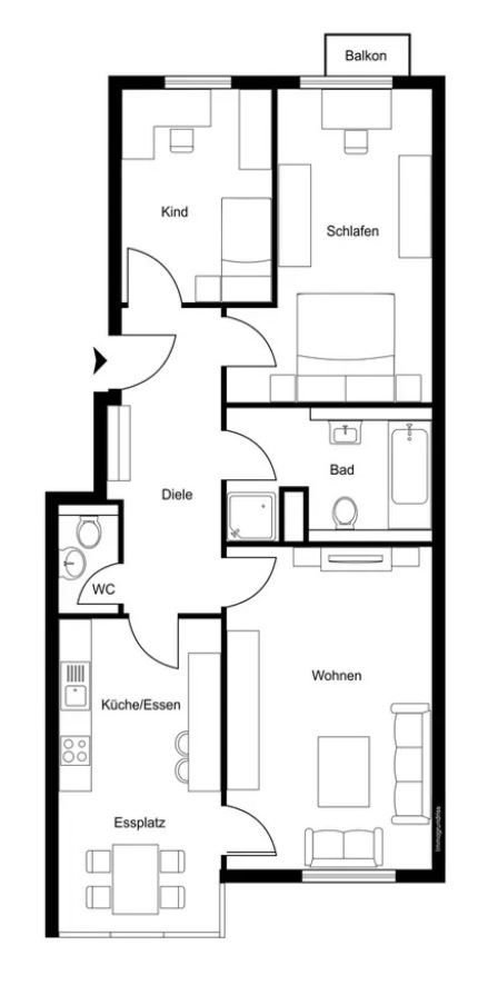 3 Zimmer Wohnung in Bielefeld (Schildesche)