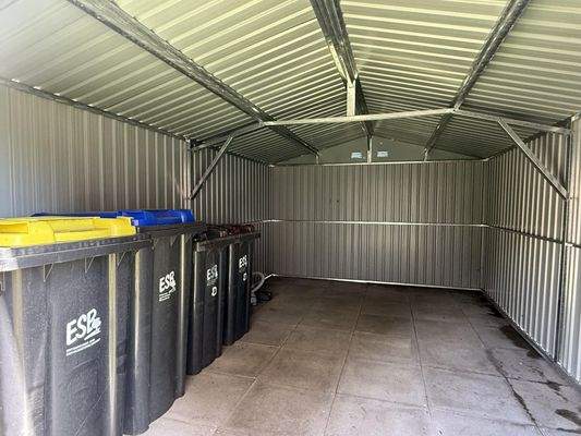 Platzangebot im Geräteschuppen