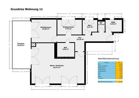 M1500_11 Grundriss Wohnung 11