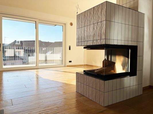 Wohnzimmer mit Kaminofen
