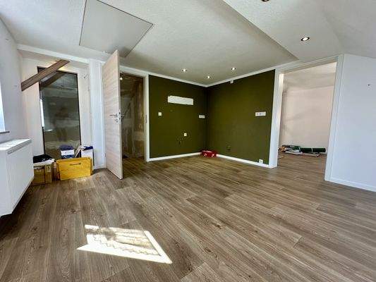 Wohnzimmer im Dachgeschoss