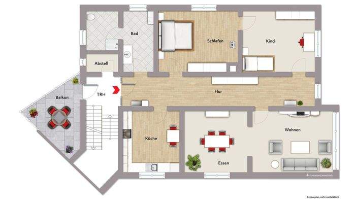 Obergeschoss Haupthaus