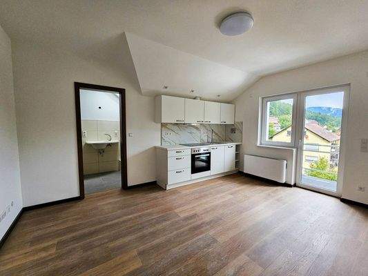 Küche mit Wohn-/Essbereich