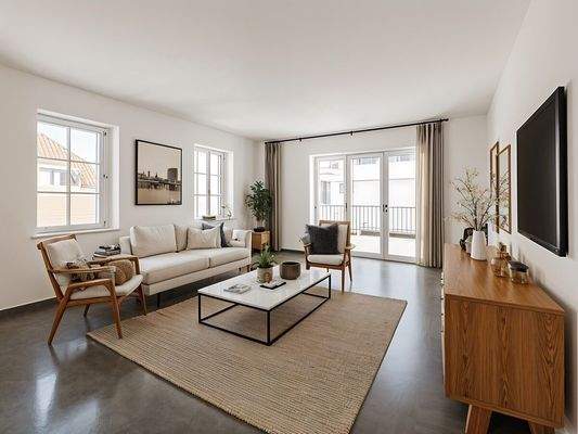 Einrichtungsbeispiel Wohnzimmer visualisiert