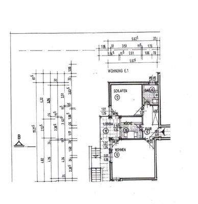 WE 12 Grundriß mit Maßangaben