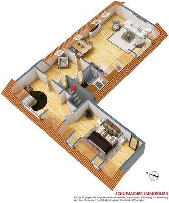 Grundriss der Wohnung