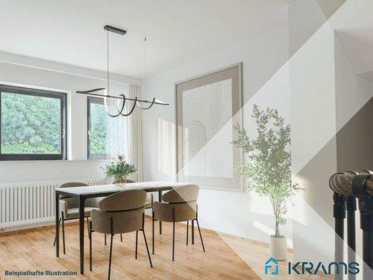 Essbereich - beispielhafte Illustration