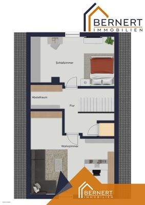Grundriss visualisiert OG 2