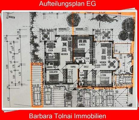 Aufteilungsplan EG makiert