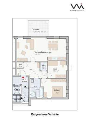 Grundriss Haus 1 Wohnungsvariante