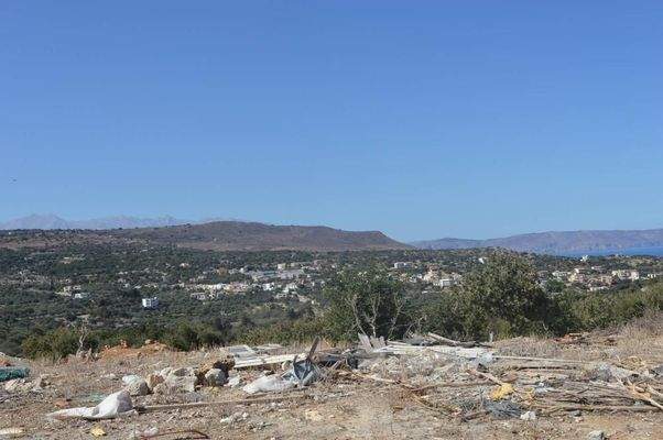Kreta, Prines: Grundstück mit herrlichem Meerblick in Prines