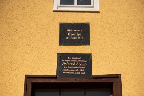 Hier wohnte Goethe 1818