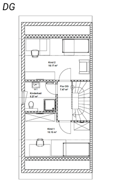 RH Mainz 128 - Grundriss Dachgeschoss