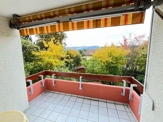 Blick ins Grüne, vom Balkon