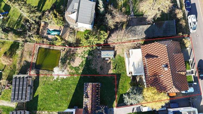 Luftbild Grundtsücksgrenze