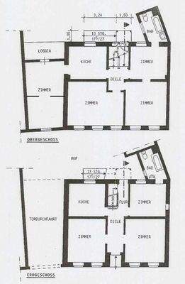 Grundrissskizzen EG + OG