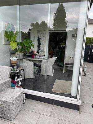 Wintergarten von der Terrasse aus