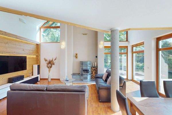 Wohnzimmer vom Flur aus