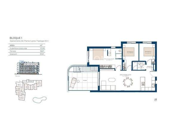 Golf Flats with Shared Pool and Garden in Murcia