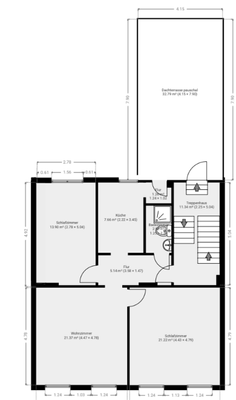 Grundriss Skizze 2. OG