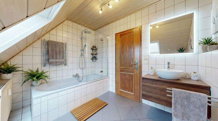 Einrichtungsbeispiel Tageslichtbad mit Wanne