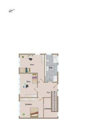 Obergeschoss nicht maßstabsgetreu