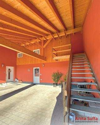 Doppelcarport mit Treppe Spitzboden
