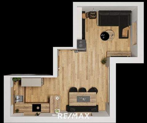 Grundriss Wohn-Essbereich