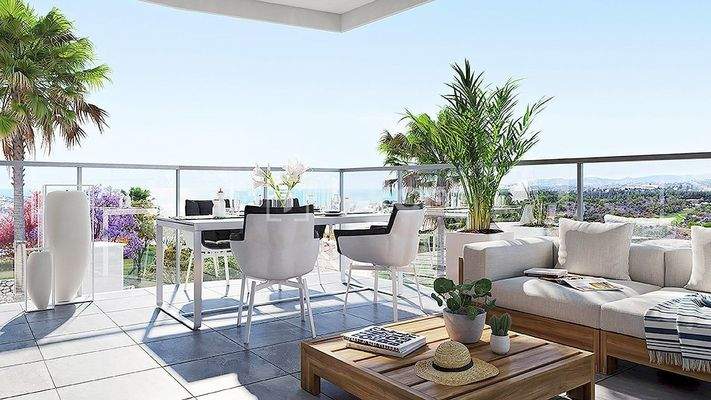 Sea View Apartments in Comprehensive Complex in Mijas Costa