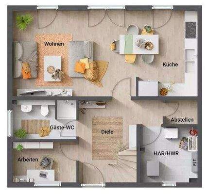 Viele Ideen für das Erdgeschoss möglich