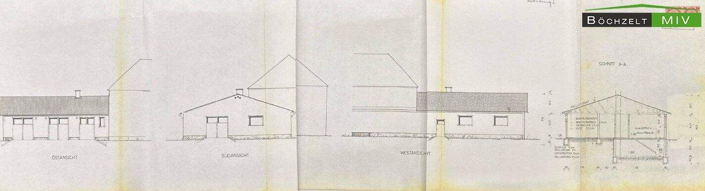 Schnitt und Ansichten Haus 6