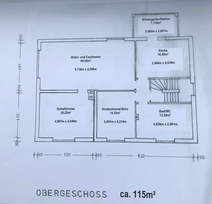 Grundriss der Wohnung